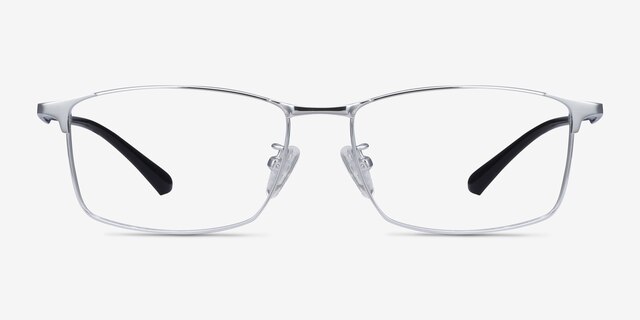 Constant Silver TitaniumEyeglass Frames from EyeBuyDirect, Front View
