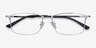 Constant Silver TitaniumEyeglass Frames from EyeBuyDirect, Closed View