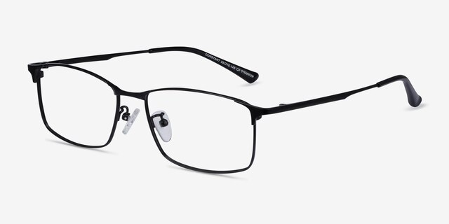 Constant Noir TitaniumMontures de lunettes de vue d'EyeBuyDirect, Vue d'Angle