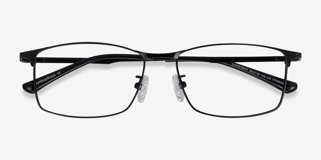 Constant Noir TitaniumMontures de lunettes de vue d'EyeBuyDirect, Vue Rapprochée