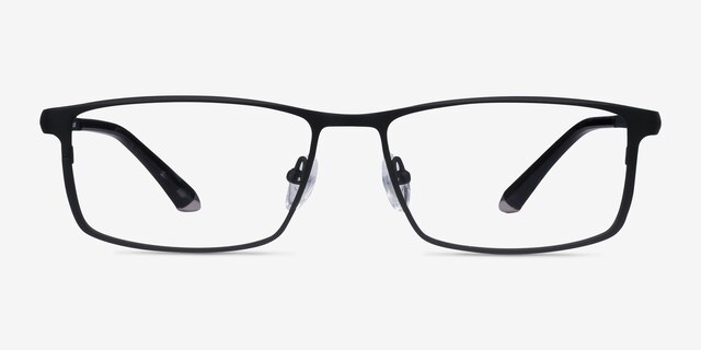 Driven Black TitaniumEyeglass Frames from EyeBuyDirect, Front View