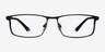 Driven Black TitaniumEyeglass Frames from EyeBuyDirect, Front View