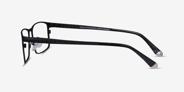 Driven Black TitaniumEyeglass Frames from EyeBuyDirect, Side View
