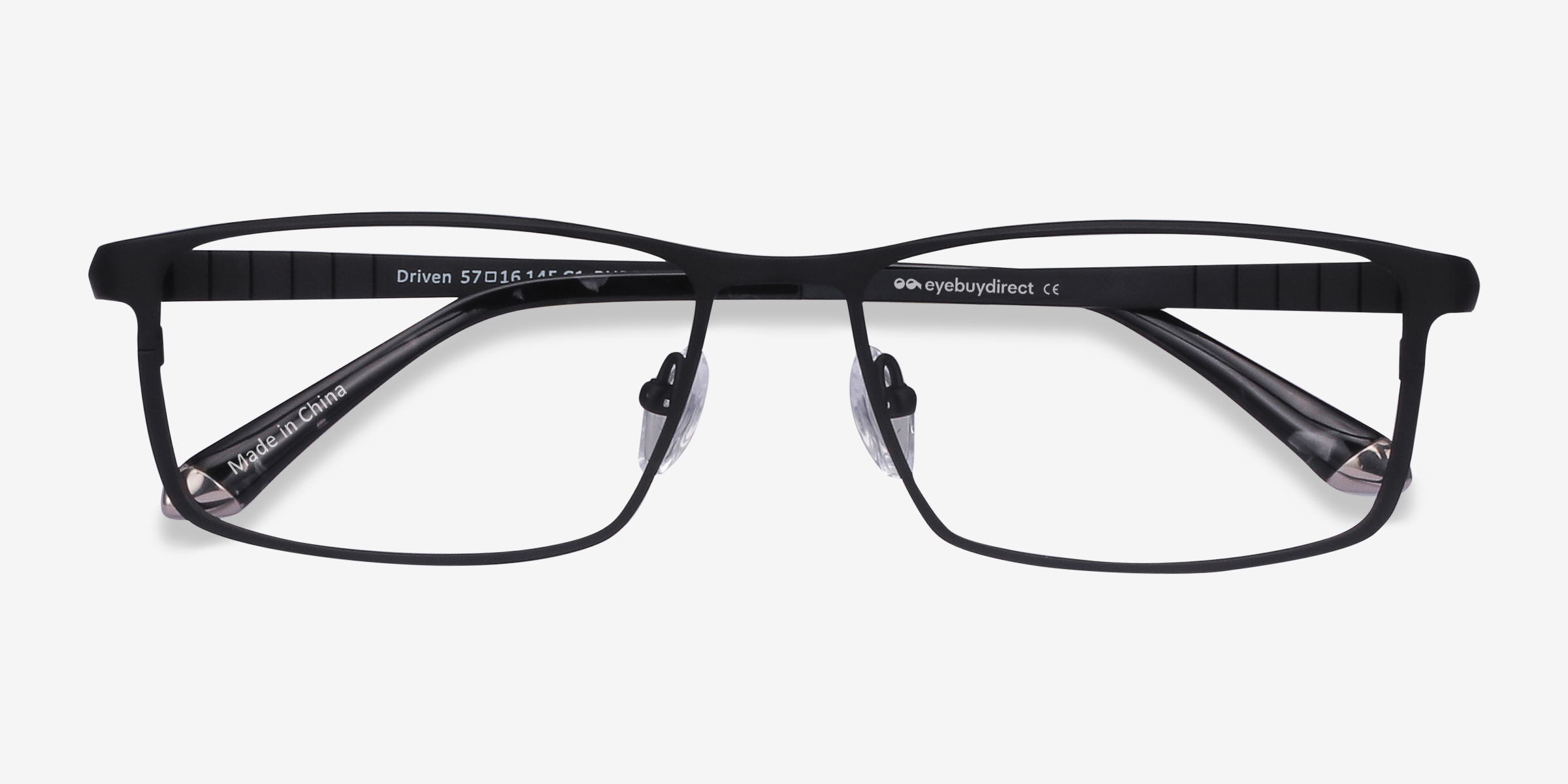 Driven Rectangle Black Glasses for Men | Eyebuydirect