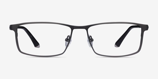Driven Gunmetal TitaniumEyeglass Frames from EyeBuyDirect, Front View