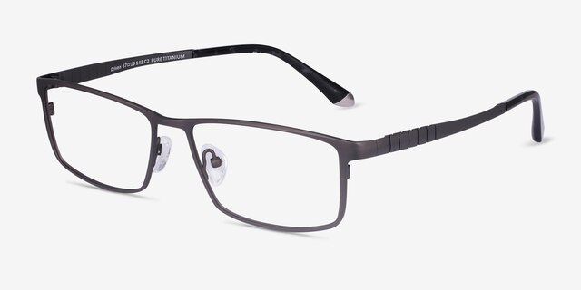 Driven Gunmetal TitaniumEyeglass Frames from EyeBuyDirect, Angle View