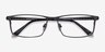 Driven Gunmetal TitaniumEyeglass Frames from EyeBuyDirect, Closed View