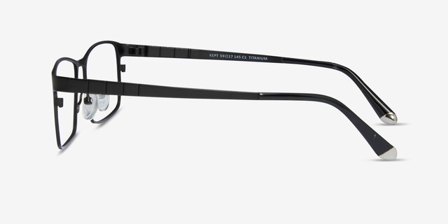 Kept Noir TitaniumMontures de lunettes de vue d'EyeBuyDirect, Vue de Côté