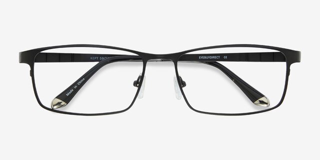Kept Noir TitaniumMontures de lunettes de vue d'EyeBuyDirect, Vue Rapprochée