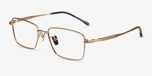 Canto Golden TitaniumEyeglass Frames from EyeBuyDirect, Angle View