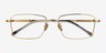 Canto Golden TitaniumEyeglass Frames from EyeBuyDirect, Closed View
