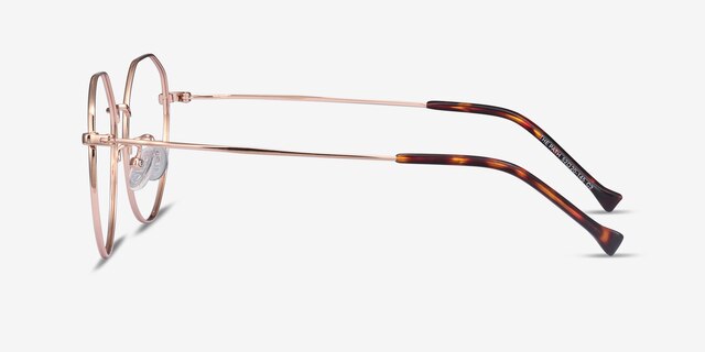 The Path Rose Gold TitaniumEyeglass Frames from EyeBuyDirect, Side View