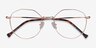 The Path Rose Gold TitaniumEyeglass Frames from EyeBuyDirect, Closed View
