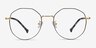 The Path Black Golden TitaniumEyeglass Frames from EyeBuyDirect, Front View