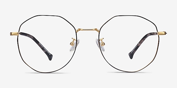 The Path Black Golden Titanium Eyeglass Frames