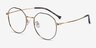 The Path Black Golden TitaniumEyeglass Frames from EyeBuyDirect, Angle View