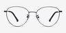 Gaze Black TitaniumEyeglass Frames from EyeBuyDirect, Front View