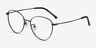 Gaze Black TitaniumEyeglass Frames from EyeBuyDirect, Angle View