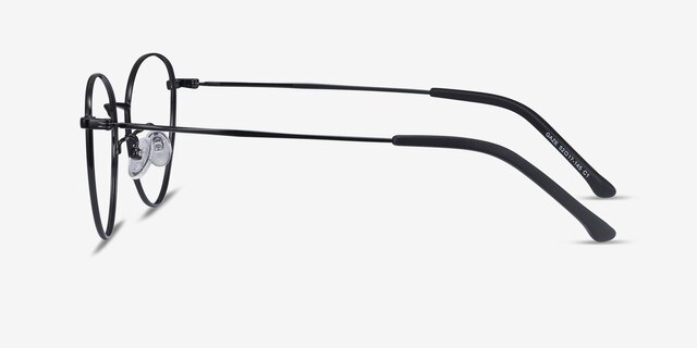 Gaze Black TitaniumEyeglass Frames from EyeBuyDirect, Side View
