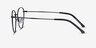 Gaze Black TitaniumEyeglass Frames from EyeBuyDirect, Side View
