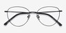 Gaze Black TitaniumEyeglass Frames from EyeBuyDirect, Closed View