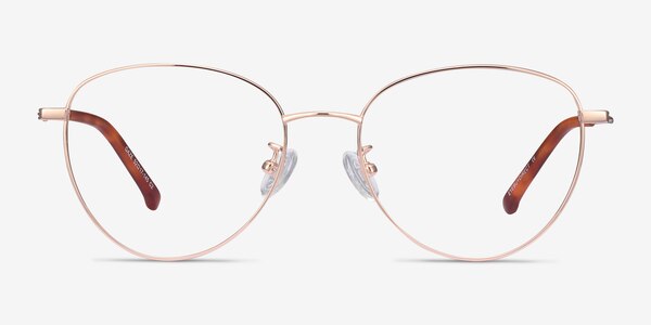 Gaze Rose Gold Titanium Eyeglass Frames