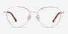 Gaze Rose Gold TitaniumEyeglass Frames from EyeBuyDirect, Front View