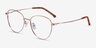 Gaze Rose Gold TitaniumEyeglass Frames from EyeBuyDirect, Angle View