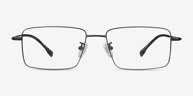 Lands Gunmetal TitaniumEyeglass Frames from EyeBuyDirect, Front View