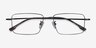 Lands Gunmetal TitaniumEyeglass Frames from EyeBuyDirect, Closed View
