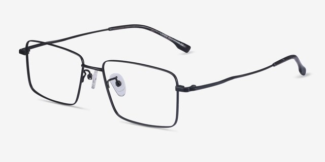 Lands Noir TitaniumMontures de lunettes de vue d'EyeBuyDirect, Vue d'Angle