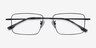Lands Noir TitaniumMontures de lunettes de vue d'EyeBuyDirect, Vue Rapprochée