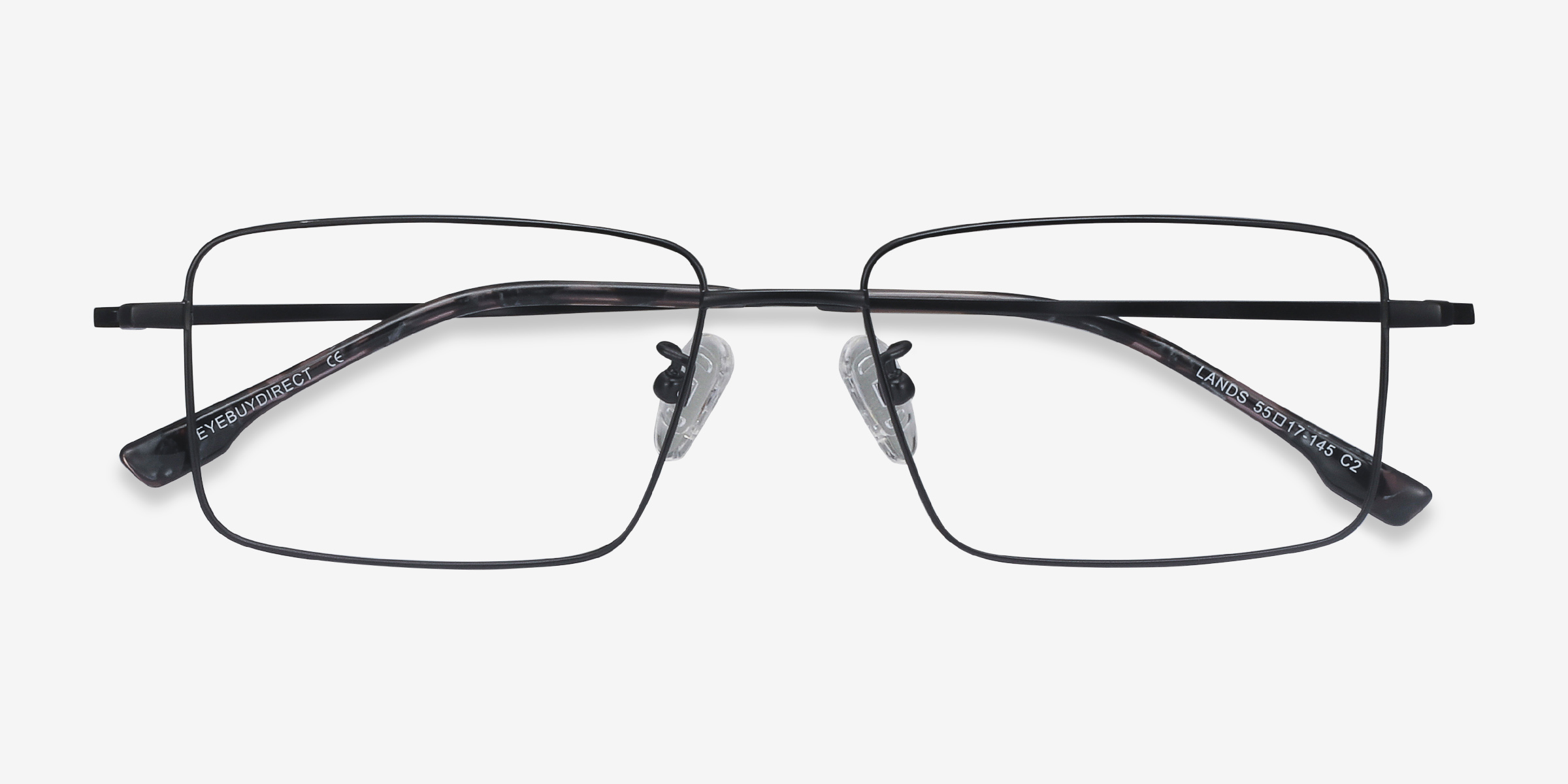 Lands Rectangle Black Full Rim Eyeglasses Eyebuydirect