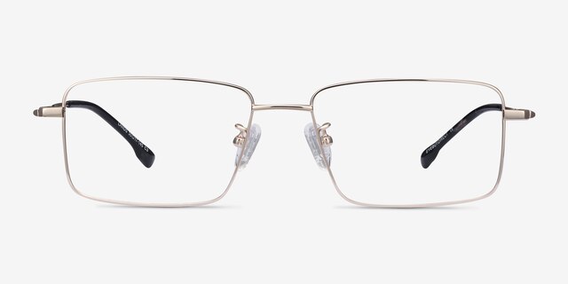 Lands Golden TitaniumEyeglass Frames from EyeBuyDirect, Front View