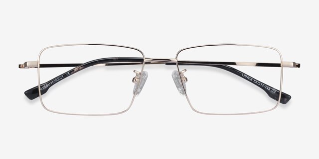 Lands Golden TitaniumEyeglass Frames from EyeBuyDirect, Closed View