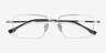 Lands Golden TitaniumEyeglass Frames from EyeBuyDirect, Closed View