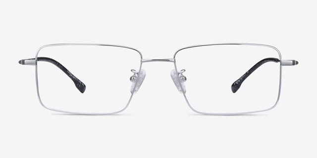 Lands Silver TitaniumEyeglass Frames from EyeBuyDirect, Front View