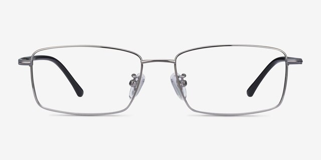 Holmst Gunmetal TitaniumEyeglass Frames from EyeBuyDirect, Front View