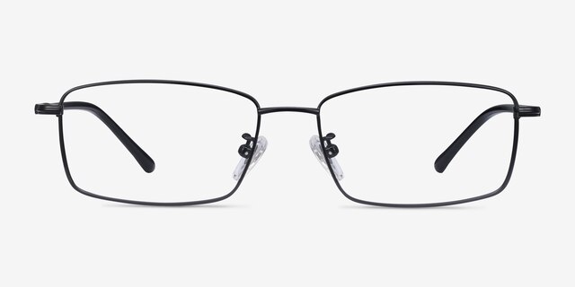 Holmst Black TitaniumEyeglass Frames from EyeBuyDirect, Front View