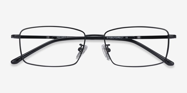 Holmst Black TitaniumEyeglass Frames from EyeBuyDirect, Closed View