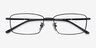 Holmst Black TitaniumEyeglass Frames from EyeBuyDirect, Closed View
