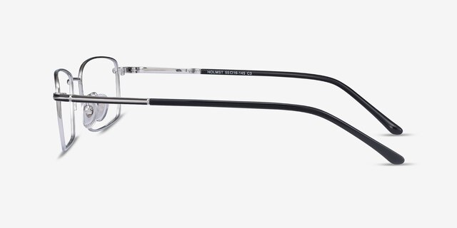 Holmst Silver TitaniumEyeglass Frames from EyeBuyDirect, Side View