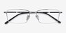 Holmst Silver TitaniumEyeglass Frames from EyeBuyDirect, Closed View