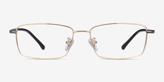 Holmst Golden TitaniumEyeglass Frames from EyeBuyDirect, Front View