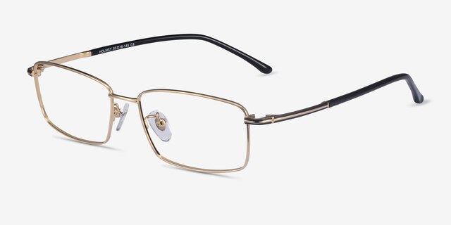 Holmst Golden TitaniumEyeglass Frames from EyeBuyDirect, Angle View