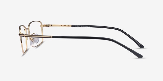 Holmst Golden TitaniumEyeglass Frames from EyeBuyDirect, Side View