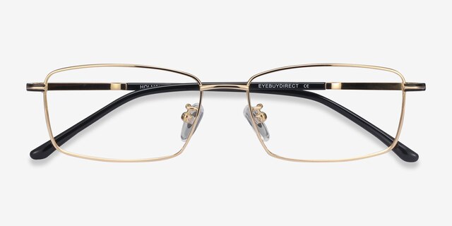 Holmst Golden TitaniumEyeglass Frames from EyeBuyDirect, Closed View