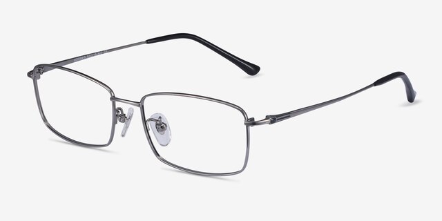 Hobbes Gunmetal TitaniumEyeglass Frames from EyeBuyDirect, Angle View