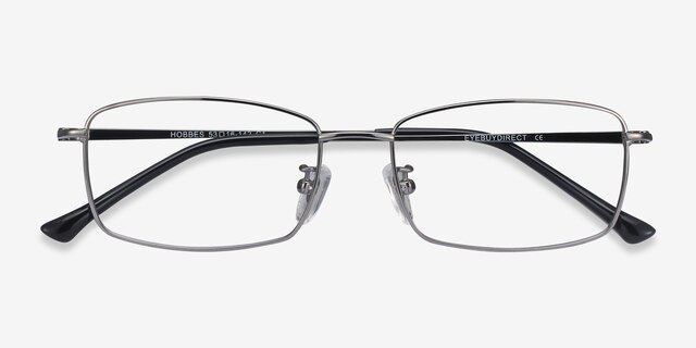 Hobbes Gunmetal TitaniumEyeglass Frames from EyeBuyDirect, Closed View