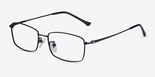 Hobbes Black TitaniumEyeglass Frames from EyeBuyDirect, Angle View